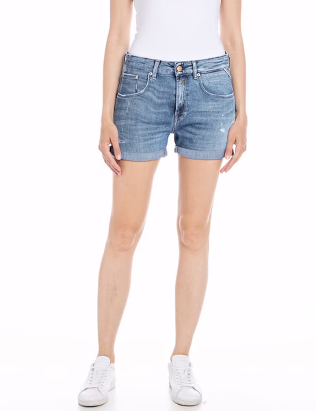 Replay Damen Short ANYTA - Regular Fit - Blau - Medium Blue Denim Replay Damen Short ANYTA - Regular Fit - Blau - Medium Blue Denim