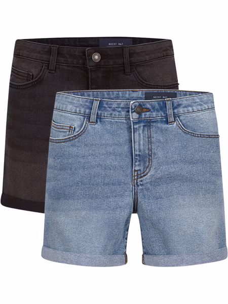 Noisy May Jeans Shorts Damen High Waist BeLucky 2er Pack Noisy May Jeans Shorts Damen High Waist BeLucky 2er Pack