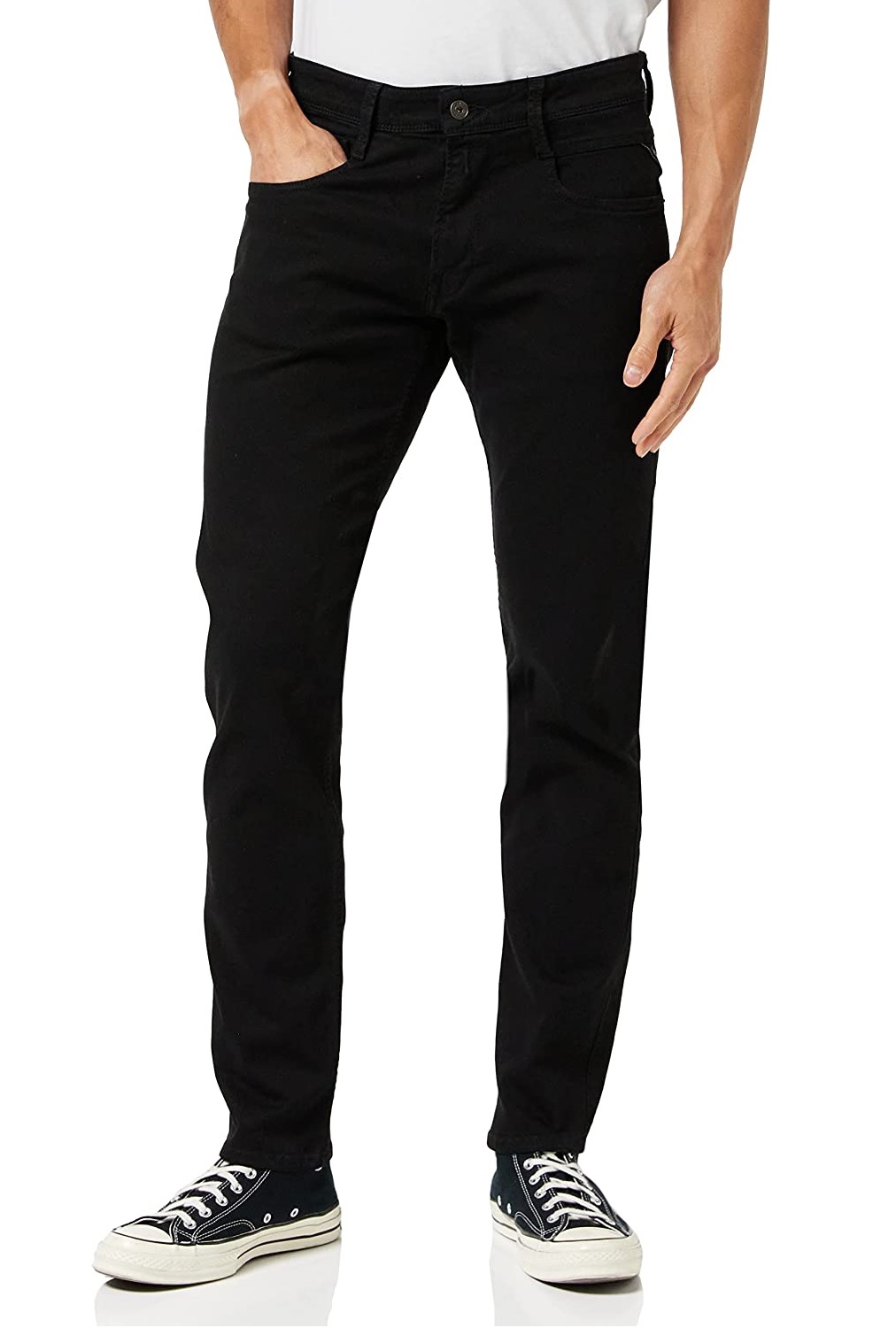 Replay Herren Jeans ANBASS - Slim Fit - Schwarz - Black Denim