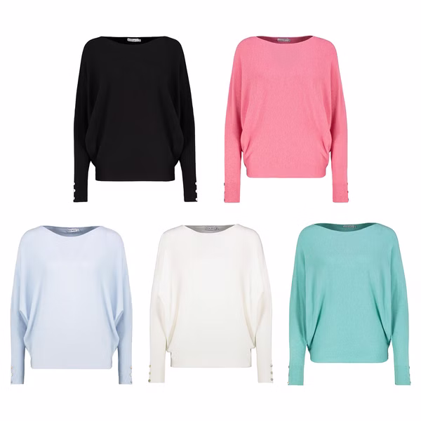 DENIMFY Pullover Damen lang Oversize Fit DFGreta DENIMFY Pullover Damen lang Oversize Fit DFGreta