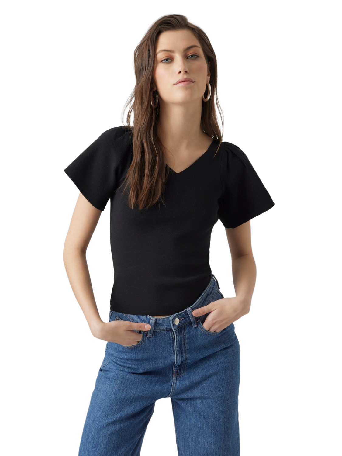 Vero Moda Damen T-Shirt VMGINNY - Regular Fit