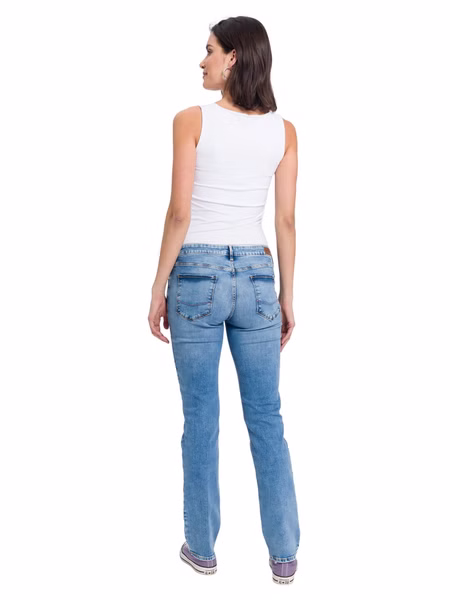 Cross Jeans Damen Jeans ROSE - Regular Fit  - Blau - Mid Blue Washed Cross Jeans Damen Jeans ROSE - Regular Fit  - Blau - Mid Blue Washed