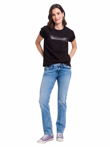 Cross Jeans Damen Jeans ROSE - Regular Fit  - Blau - Mid Blue Washed Cross Jeans Damen Jeans ROSE - Regular Fit  - Blau - Mid Blue Washed