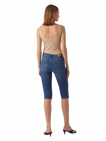 Vero Moda Damen Bermuda VMJUNE - Slim Fit - Blau, Schwarz Vero Moda Damen Bermuda VMJUNE - Slim Fit - Blau, Schwarz