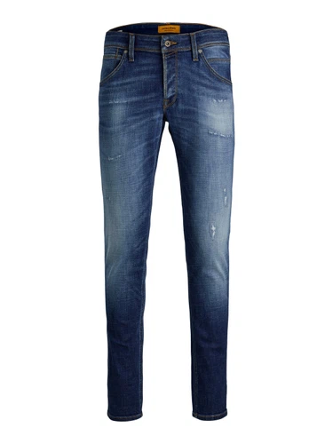 Jack & Jones Herren Jeans JJIGLENN JJFOX GE 348 Plussize - Slim Fit - Blau - Blue Denim