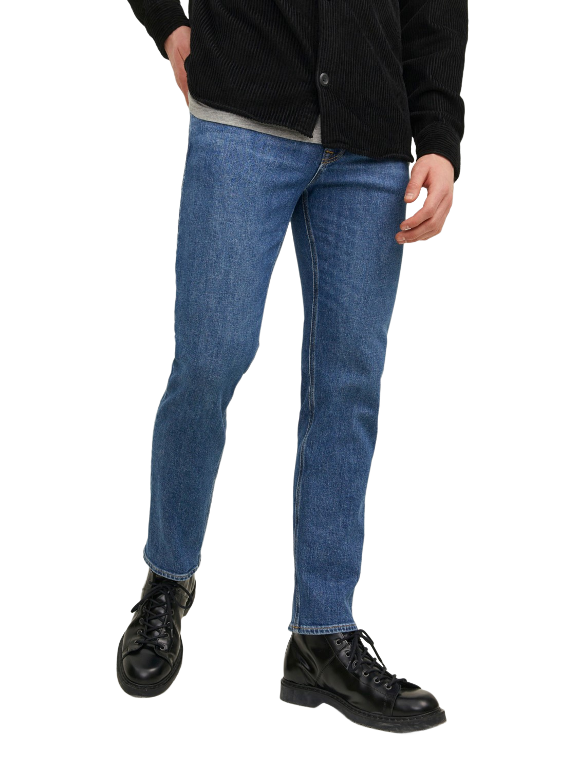 Jack & Jones Herren Jeans JJICLARK JJORIGINAL AM 379 - Regular Fit - Blau - Blue Denim