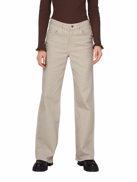 Only Damen Jeans ONLJUICY HW WIDE LEG REA - Comfort Fit - Beige - Ecru Only Damen Jeans ONLJUICY HW WIDE LEG REA - Comfort Fit - Beige - Ecru