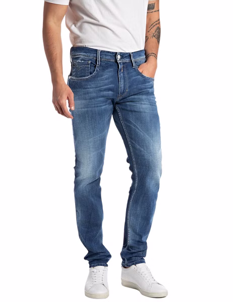 Replay Herren Jeans ANBASS - Slim Fit - Blau - Medium Blue Denim Replay Herren Jeans ANBASS - Slim Fit - Blau - Medium Blue Denim
