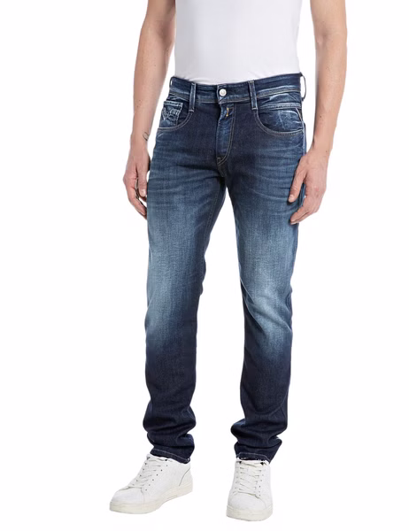 Replay Herren Jeans ANBASS - Slim Fit - Blau - Dark Blue Indigo Replay Herren Jeans ANBASS - Slim Fit - Blau - Dark Blue Indigo