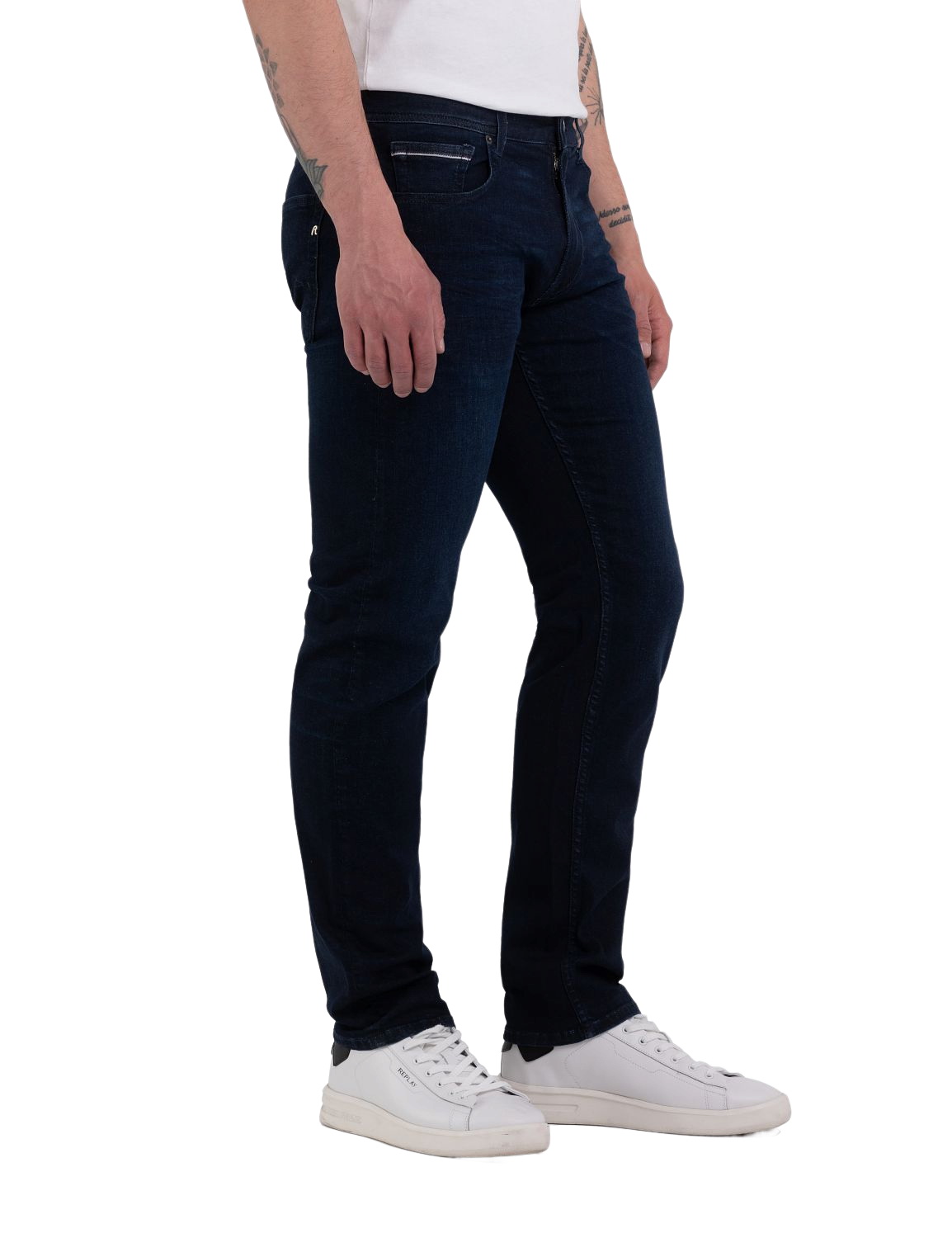 Replay Herren Jeans GROVER Straight Fit - Slim Leg - Blau - Dark Blue Denim günstig online kaufen