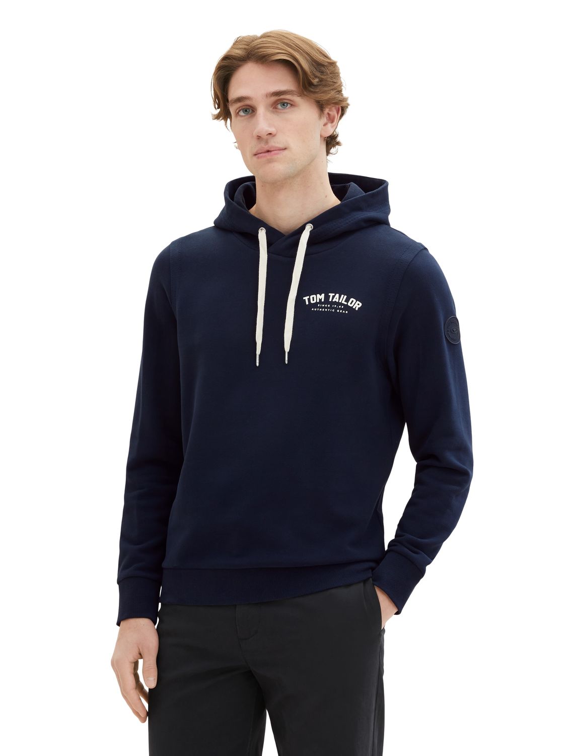 Tom Tailor Herren Kapuzenpullover LOGO HOODIE - Regular Fit