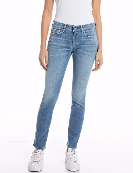 Replay Damen Jeans NEW LUZ  - Skinny Fit - Blau- Medium Blue Denim Replay Damen Jeans NEW LUZ  - Skinny Fit - Blau- Medium Blue Denim