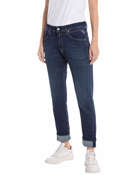 Replay Damen Jeans MARTY - Boyfriend Fit - Blau - Dark Blue Denim Replay Damen Jeans MARTY - Boyfriend Fit - Blau - Dark Blue Denim