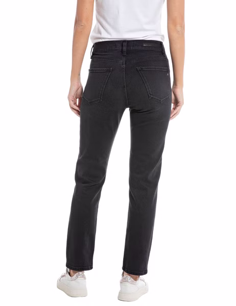 Replay Damen Jeans MAIJKE STRAIGHT - Straight Fit - Schwarz - Black Denim Replay Damen Jeans MAIJKE STRAIGHT - Straight Fit - Schwarz - Black Denim