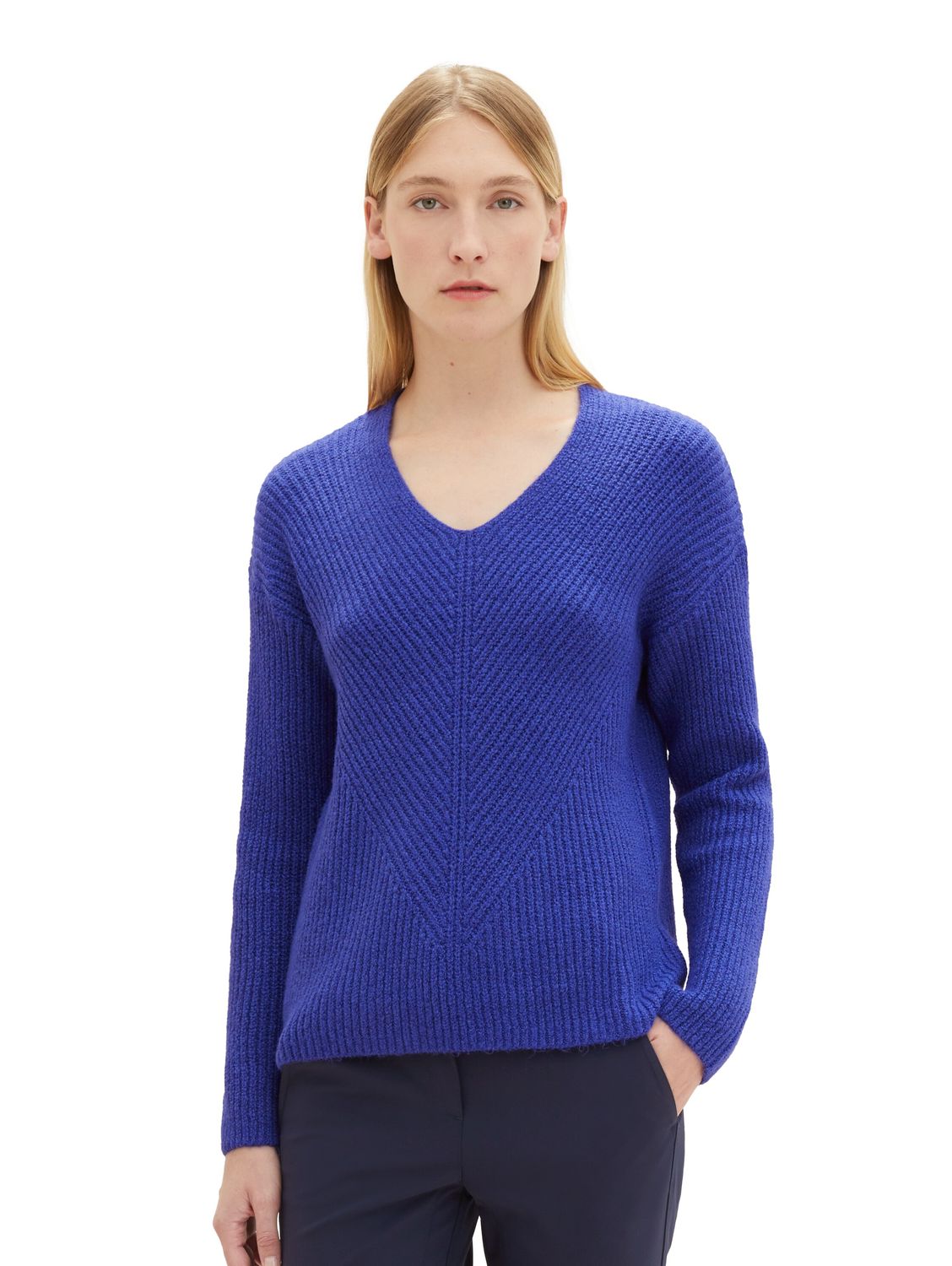 Tom Tailor Damen Pullover KNIT V-NECK - Regular Fit