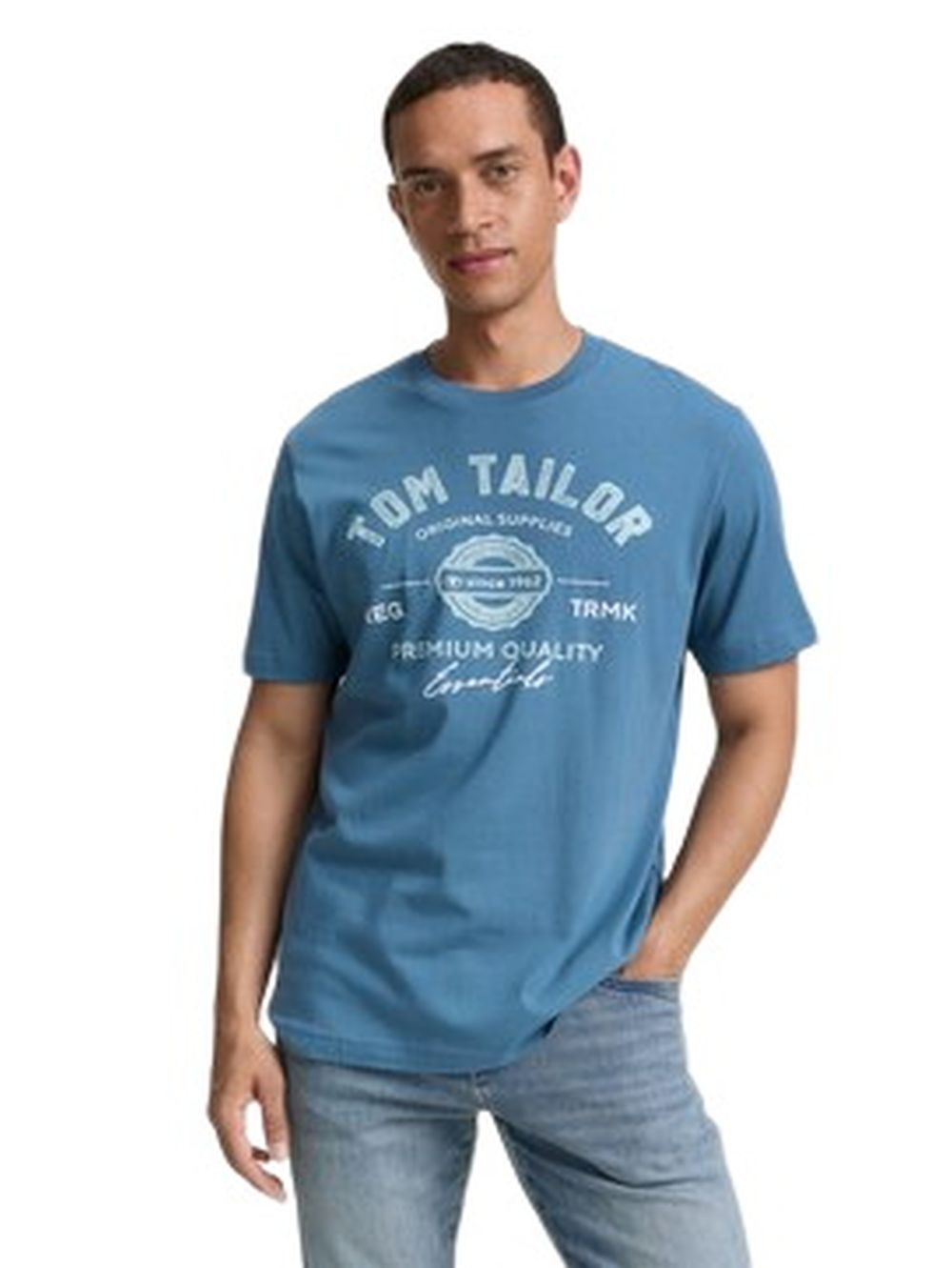 Tom Tailor Herren T-Shirt LOGO - Regular Fit günstig online kaufen