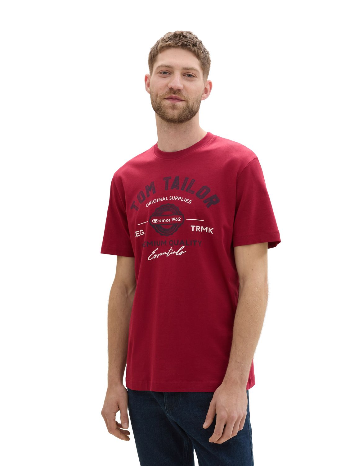 Tom Tailor Herren T-Shirt LOGO - Regular Fit