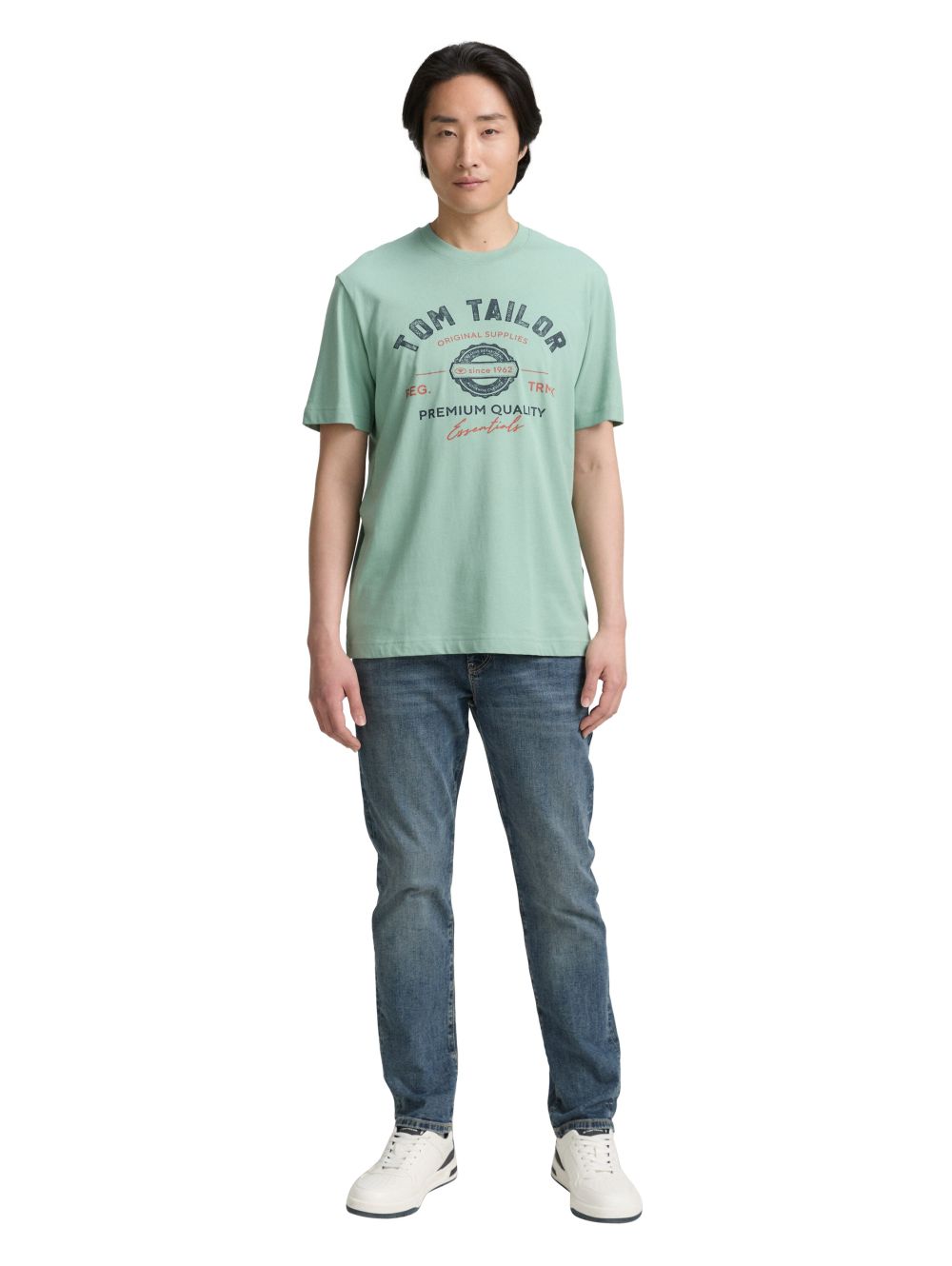 Tom Tailor Herren T-Shirt LOGO - Regular Fit günstig online kaufen