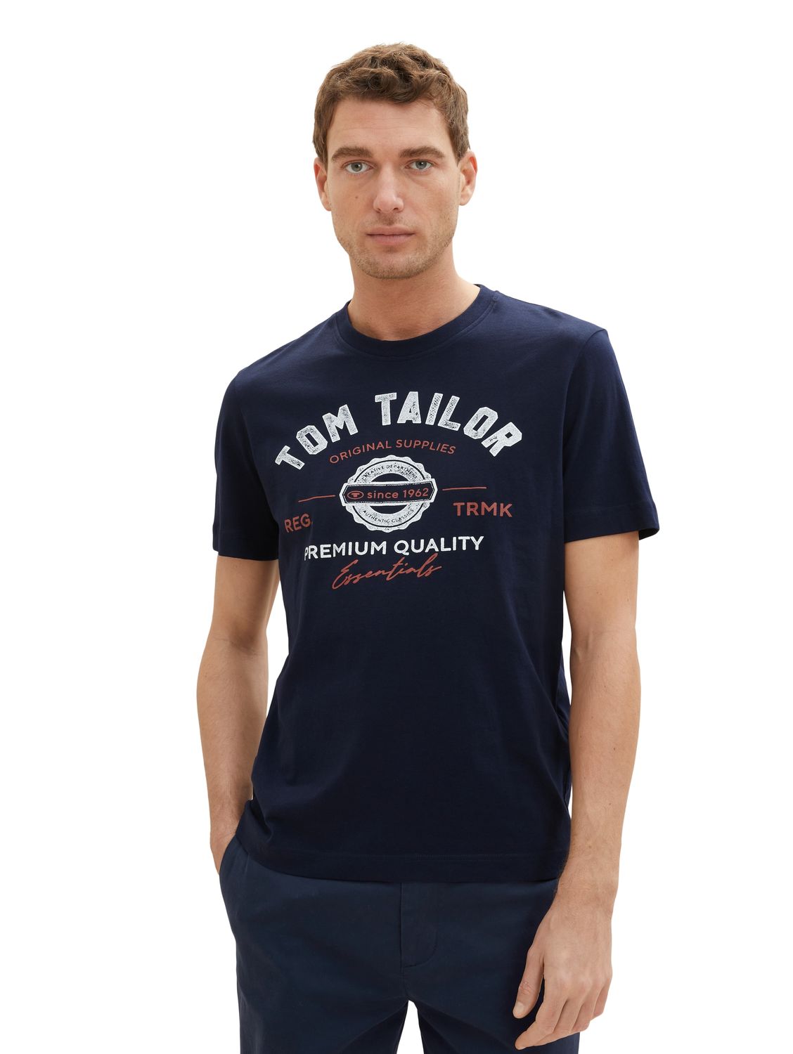 Tom Tailor Herren T-Shirt LOGO - Regular Fit