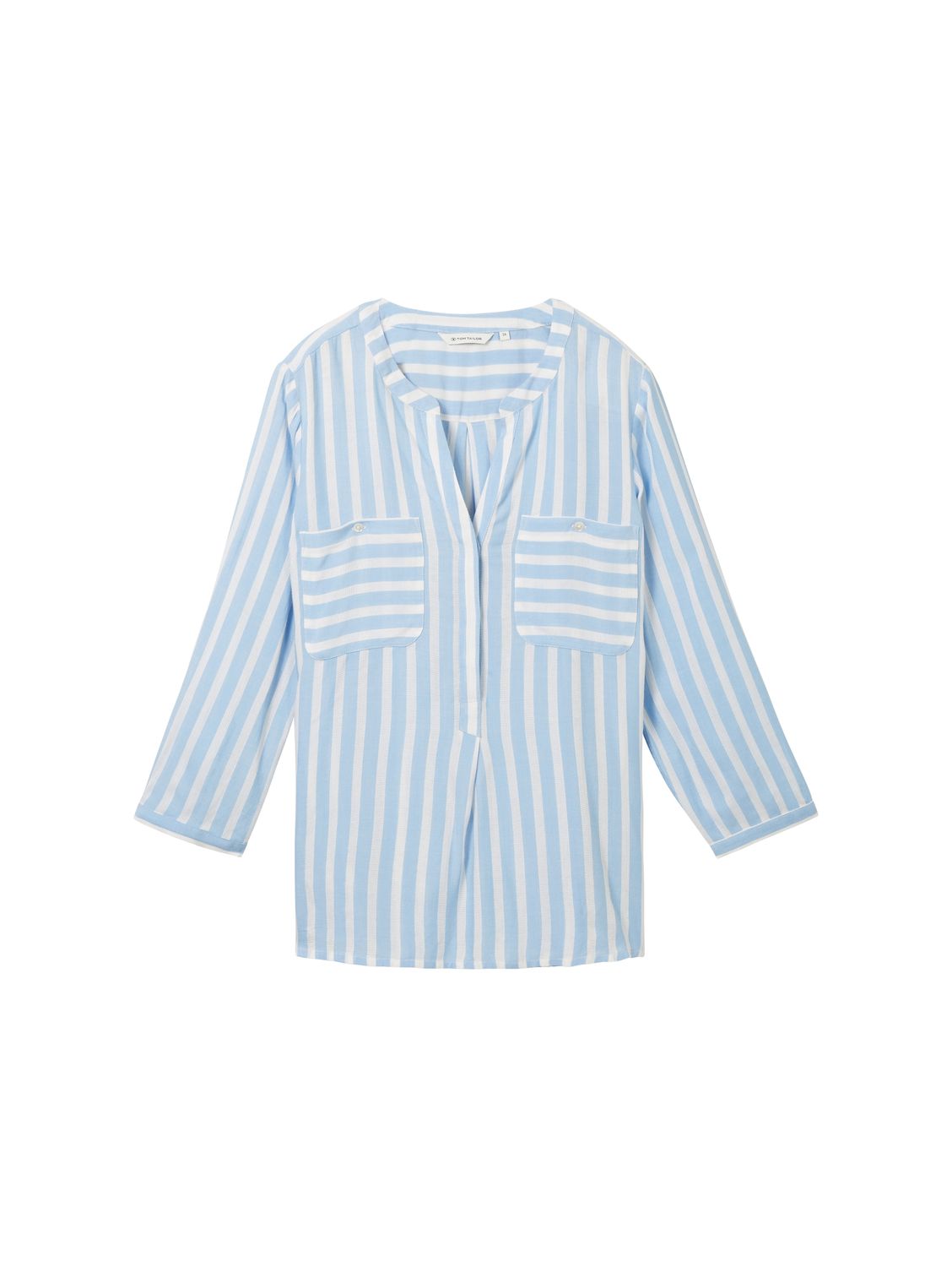 Tom Tailor Damen Kurzarm Bluse STRIPED - Regular Fit