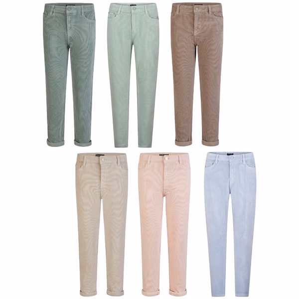 DENIMFY Cordhose Damen Mom Fit High Waist Gerades Bein Stretch DFLisa DENIMFY Cordhose Damen Mom Fit High Waist Gerades Bein Stretch DFLisa