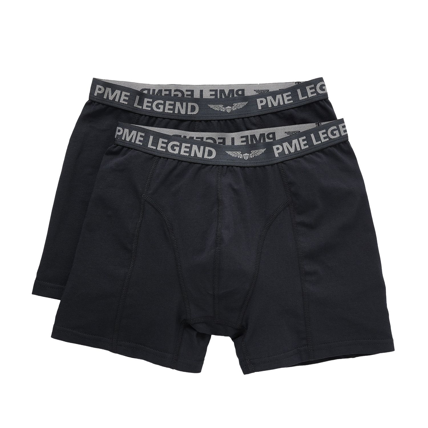 PME Legend Herren Boxershort BASIC COTTON ELASTAN 2er Pack Schwarz Blau