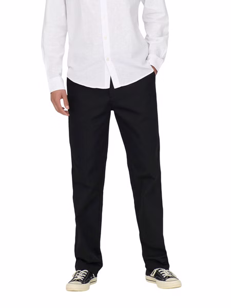 Only & Sons Herren Chino Hose ONSEDGE-ED 0073 - Relaxed Fit - Schwarz Only & Sons Herren Chino Hose ONSEDGE-ED 0073 - Relaxed Fit - Schwarz