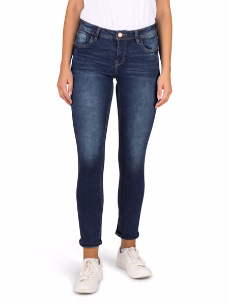 DENIMFY Jeans Damen lang Stretch Slim Fit Mid Waist DFElla DENIMFY Jeans Damen lang Stretch Slim Fit Mid Waist DFElla
