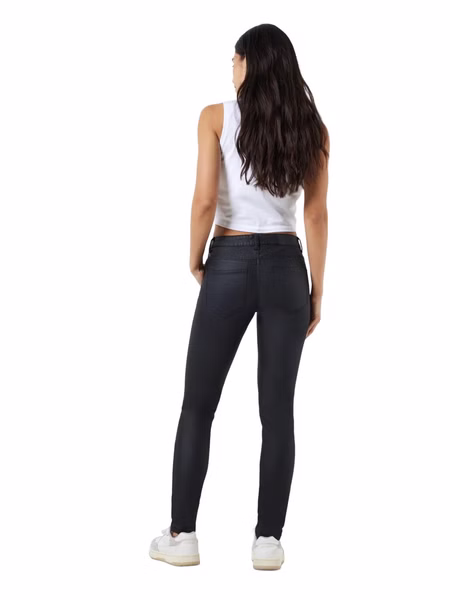 Noisy May Damen Jeans NMALLIE COATED Skinny Fit Schwarz - Black Noisy May Damen Jeans NMALLIE COATED Skinny Fit Schwarz - Black