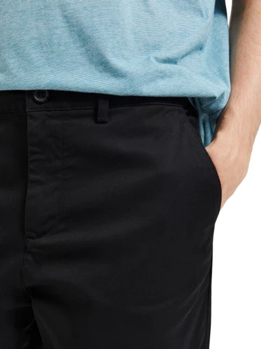 Selected Homme Herren Chino Hose  SLH172-SLIMTAPE-NEW MILES FLEX - Slim Tapered Fit Schwarz