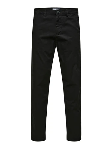 Selected Homme Herren Chino Hose  SLH172-SLIMTAPE-NEW MILES FLEX - Slim Tapered Fit Schwarz