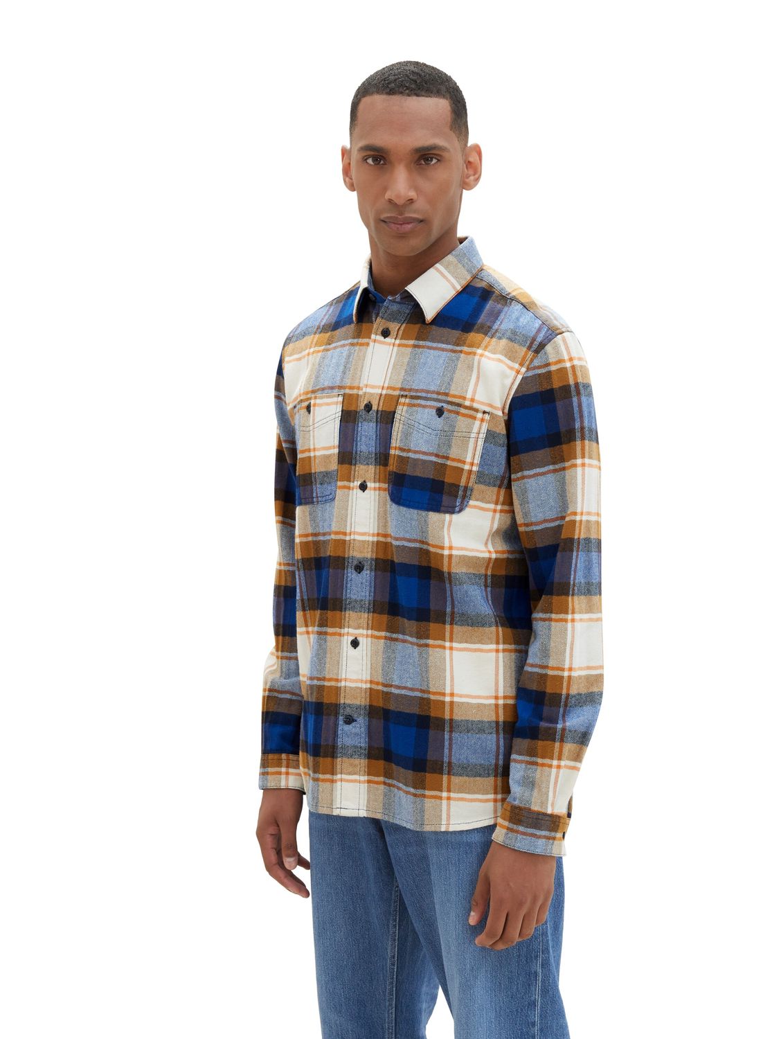 Tom Tailor Herren Langarm Hemd COMFORT CHECK - Regular Fit günstig online kaufen