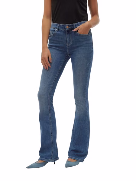 Vero Moda Damen Jeans VMFLASH MR FLARED  LI347 GA XS S M L XL Blau - Medium Blue Denim Vero Moda Damen Jeans VMFLASH MR FLARED  LI347 GA XS S M L XL Blau - Medium Blue Denim