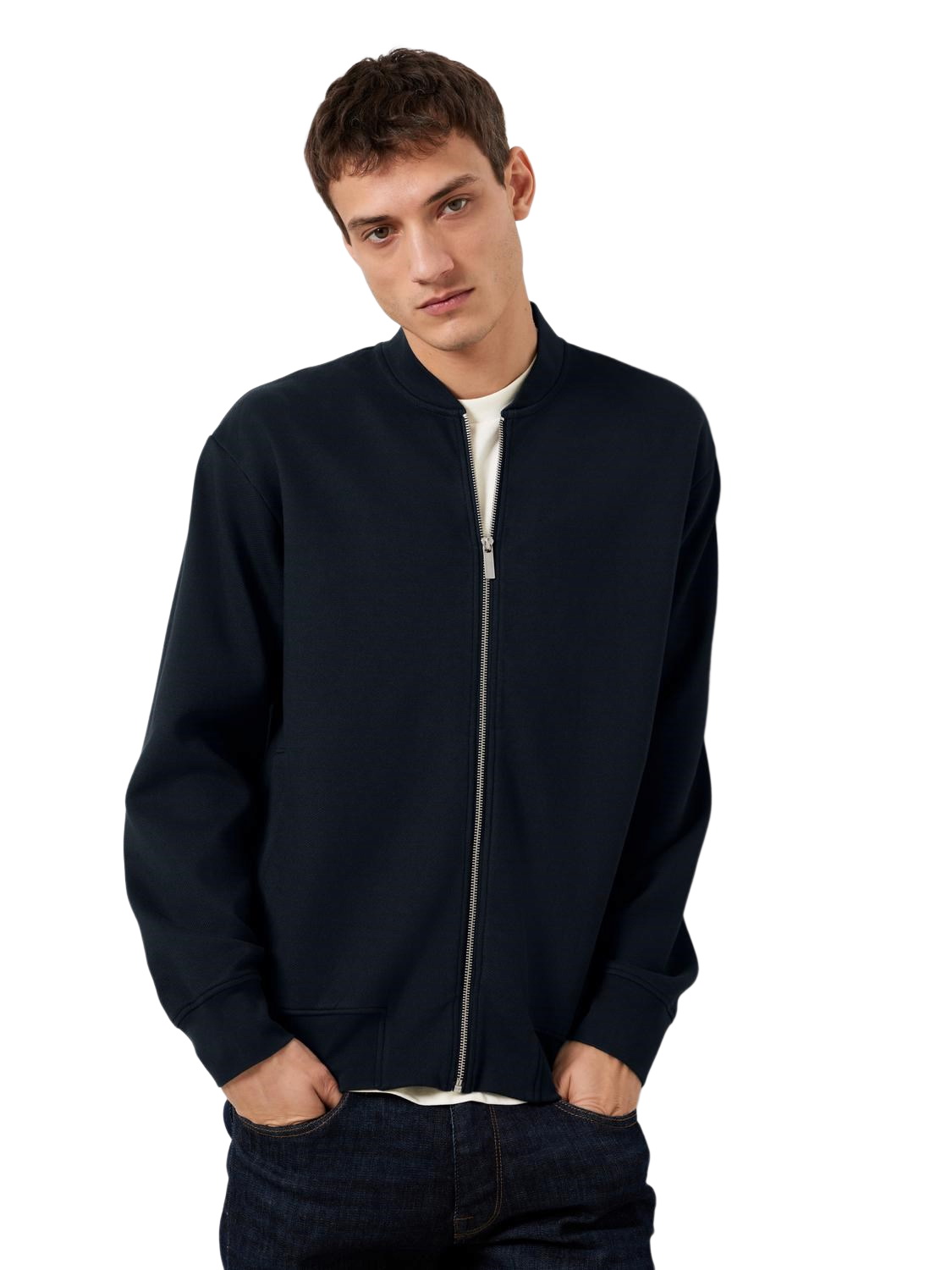 Selected Herren Jacke SLHMACK SWEAT BOMBER - Regular Fit