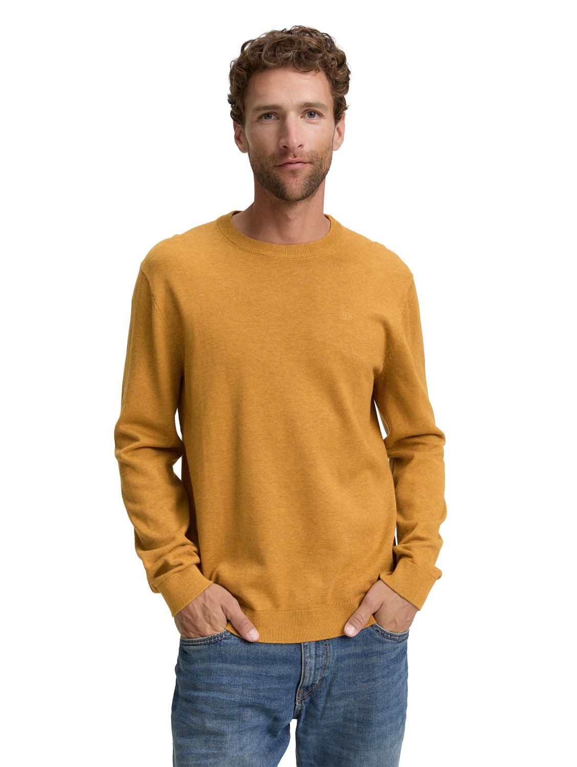 Tom Tailor Herren Rundhals Pullover BASIC CREWNECK KNIT - Relaxed Fit