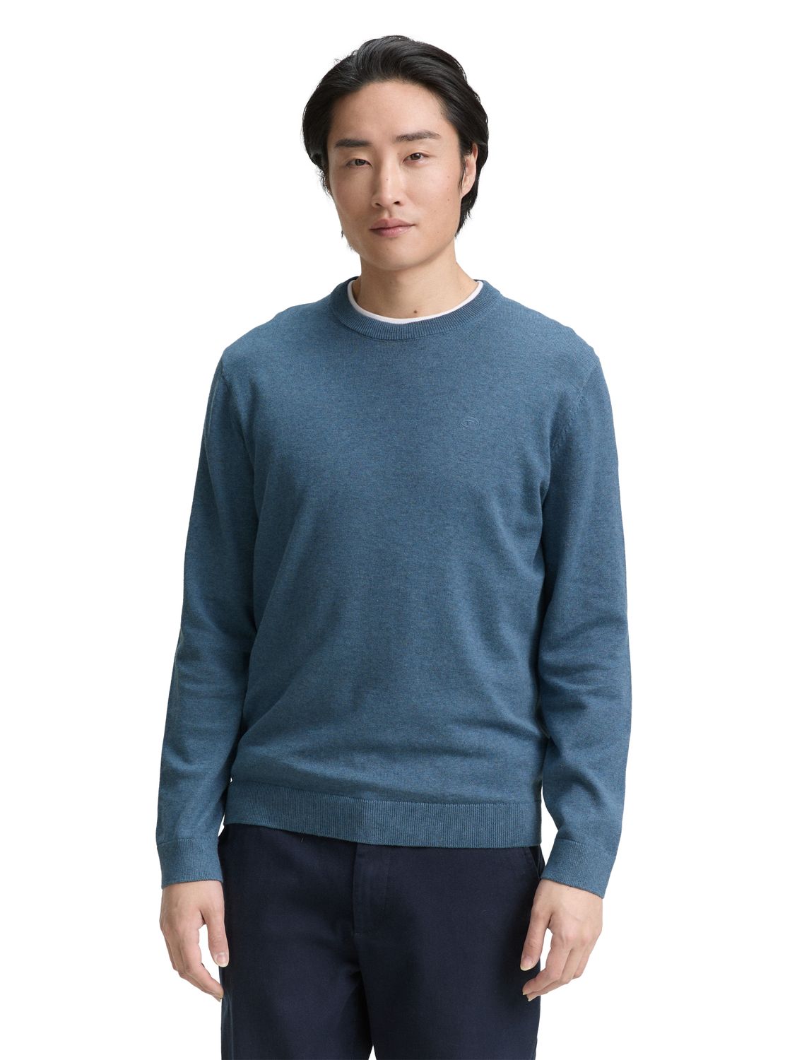 Tom Tailor Herren Rundhals Pullover BASIC CREWNECK KNIT - Relaxed Fit günstig online kaufen