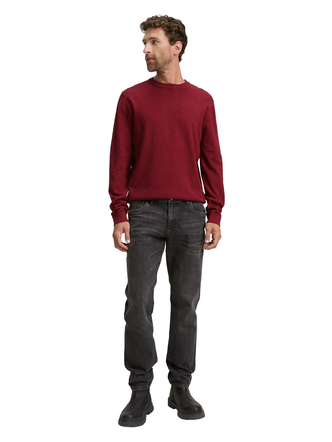 Tom Tailor Herren Rundhals Pullover BASIC CREWNECK KNIT - Relaxed Fit günstig online kaufen