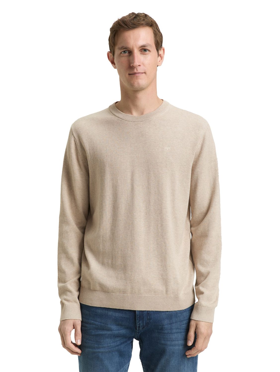 Tom Tailor Herren Rundhals Pullover BASIC CREWNECK KNIT - Relaxed Fit günstig online kaufen