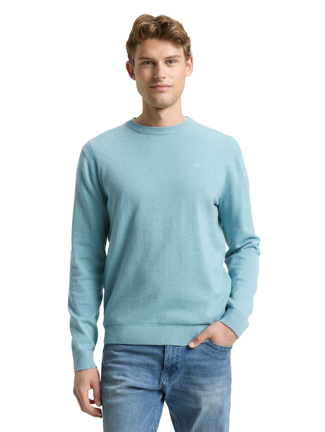 Thumbnail - Tom Tailor Herren Rundhals Pullover BASIC CREWNECK KNIT - Relaxed Fit