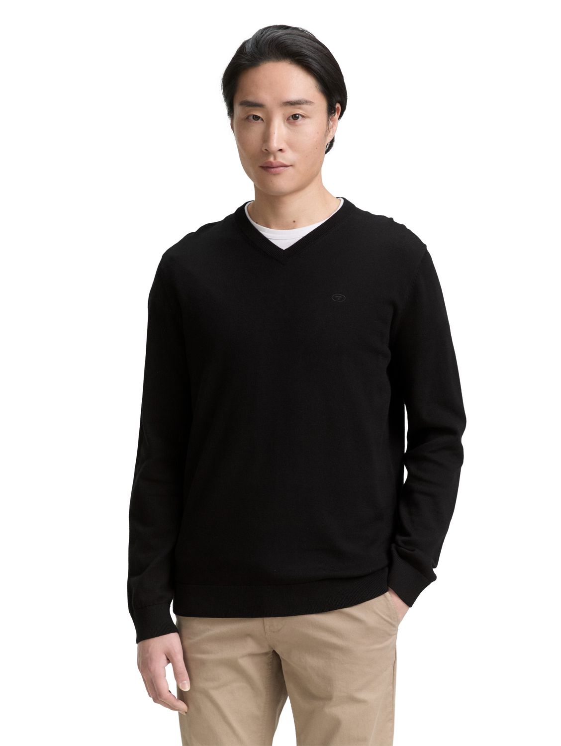 Tom Tailor Herren Pullover BASIC V-NECK KNIT - Relaxed Fit günstig online kaufen