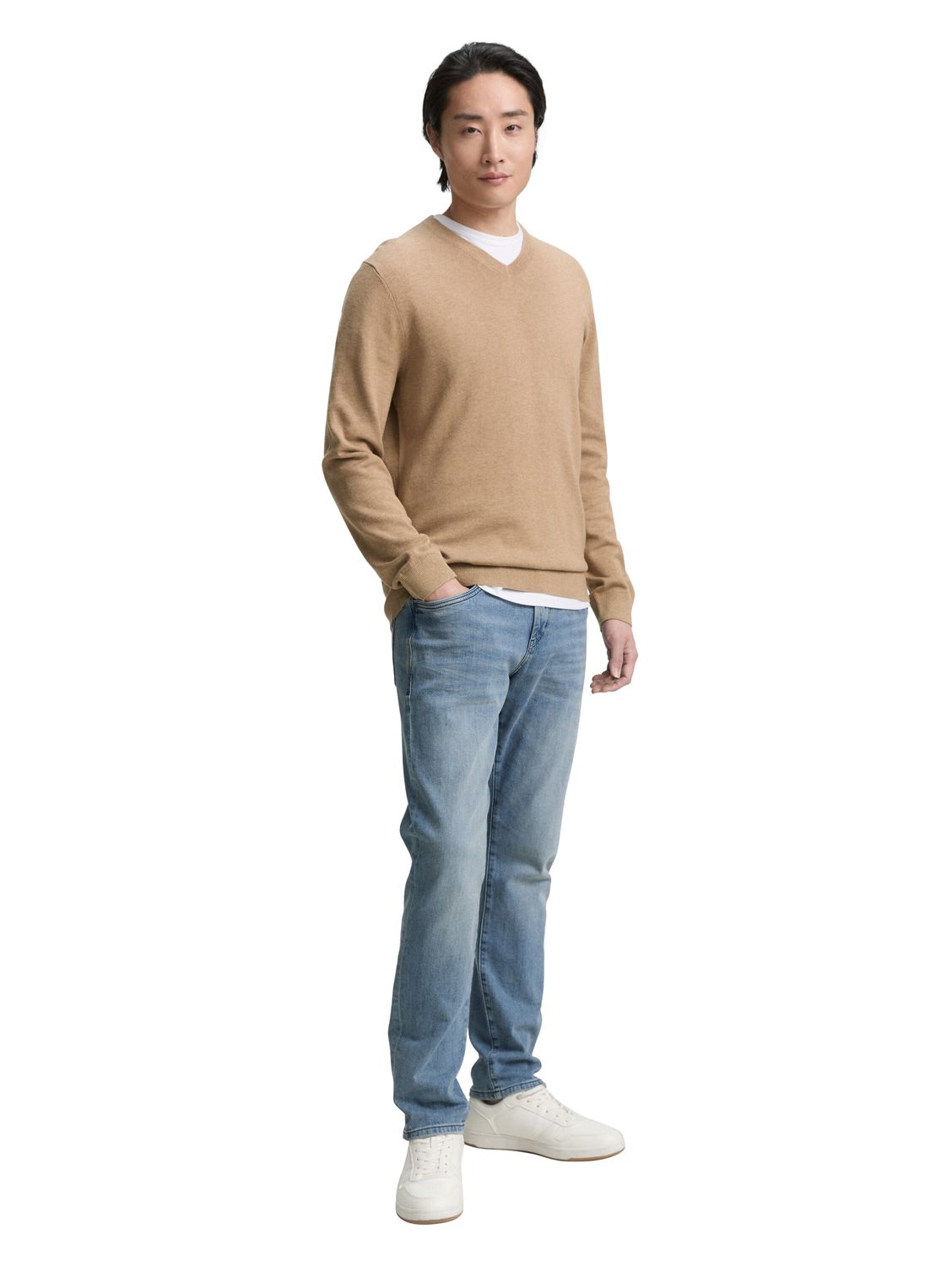 Tom Tailor Herren Pullover BASIC V-NECK KNIT - Relaxed Fit günstig online kaufen
