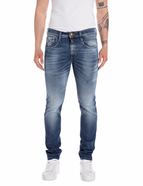 Replay Herren Jeans ANBASS - Slim Fit - Blau - Medium Blue Denim Replay Herren Jeans ANBASS - Slim Fit - Blau - Medium Blue Denim
