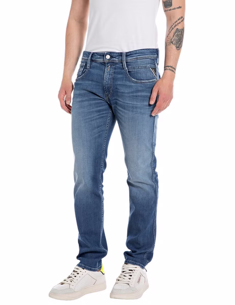Replay Herren Jeans ANBASS - Slim Fit - Blau - Medium Blue Denim Replay Herren Jeans ANBASS - Slim Fit - Blau - Medium Blue Denim
