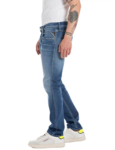 Replay Herren Jeans ANBASS - Slim Fit - Blau - Medium Blue Denim