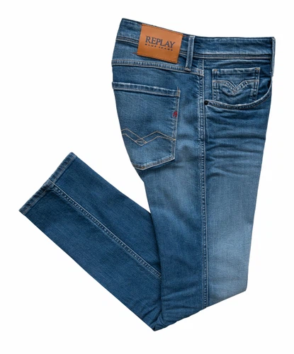 Replay Herren Jeans ANBASS - Slim Fit - Blau - Medium Blue Denim