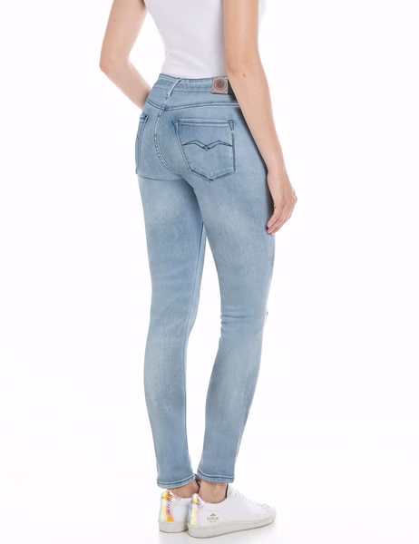 Replay Damen Jeans Jeanshose NEW LUZ - Skinny Fit Blau Light Blue Denim Replay Damen Jeans Jeanshose NEW LUZ - Skinny Fit Blau Light Blue Denim