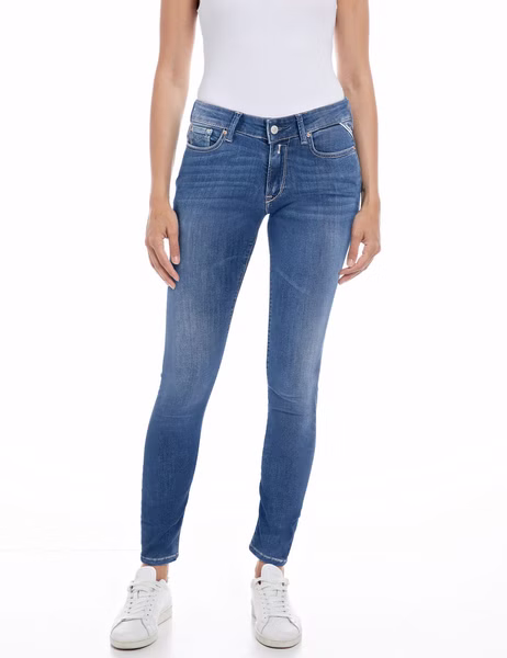 Replay Damen Jeans NEW LUZ - Skinny Fit - Blau - Medium Blue Denim Replay Damen Jeans NEW LUZ - Skinny Fit - Blau - Medium Blue Denim