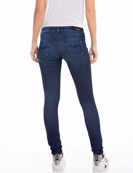 Replay Damen Jeans NEW LUZ - Skinny Fit - Blau - Dark Blue Denim Replay Damen Jeans NEW LUZ - Skinny Fit - Blau - Dark Blue Denim