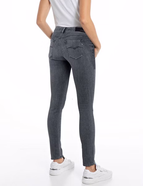 Replay Damen Jeans NEW LUZ  - Skinny Fit - Grau- Dark Grey Denim Replay Damen Jeans NEW LUZ  - Skinny Fit - Grau- Dark Grey Denim