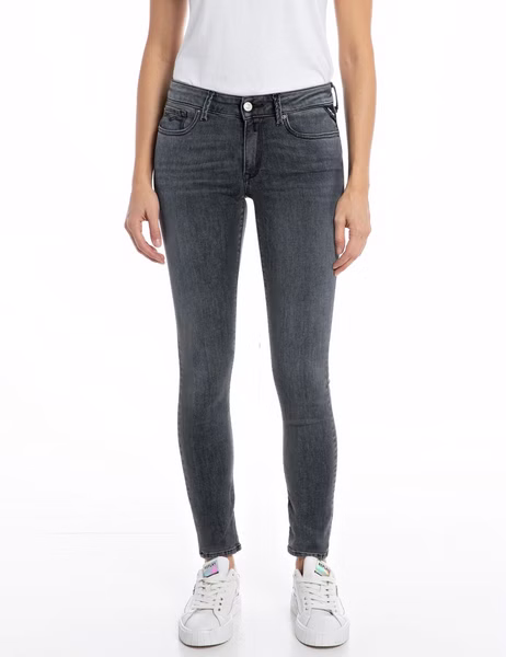 Replay Damen Jeans NEW LUZ  - Skinny Fit - Grau- Dark Grey Denim Replay Damen Jeans NEW LUZ  - Skinny Fit - Grau- Dark Grey Denim